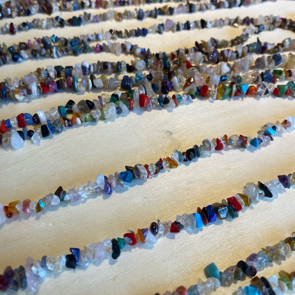 Multicolor Gemstone Chip Necklace